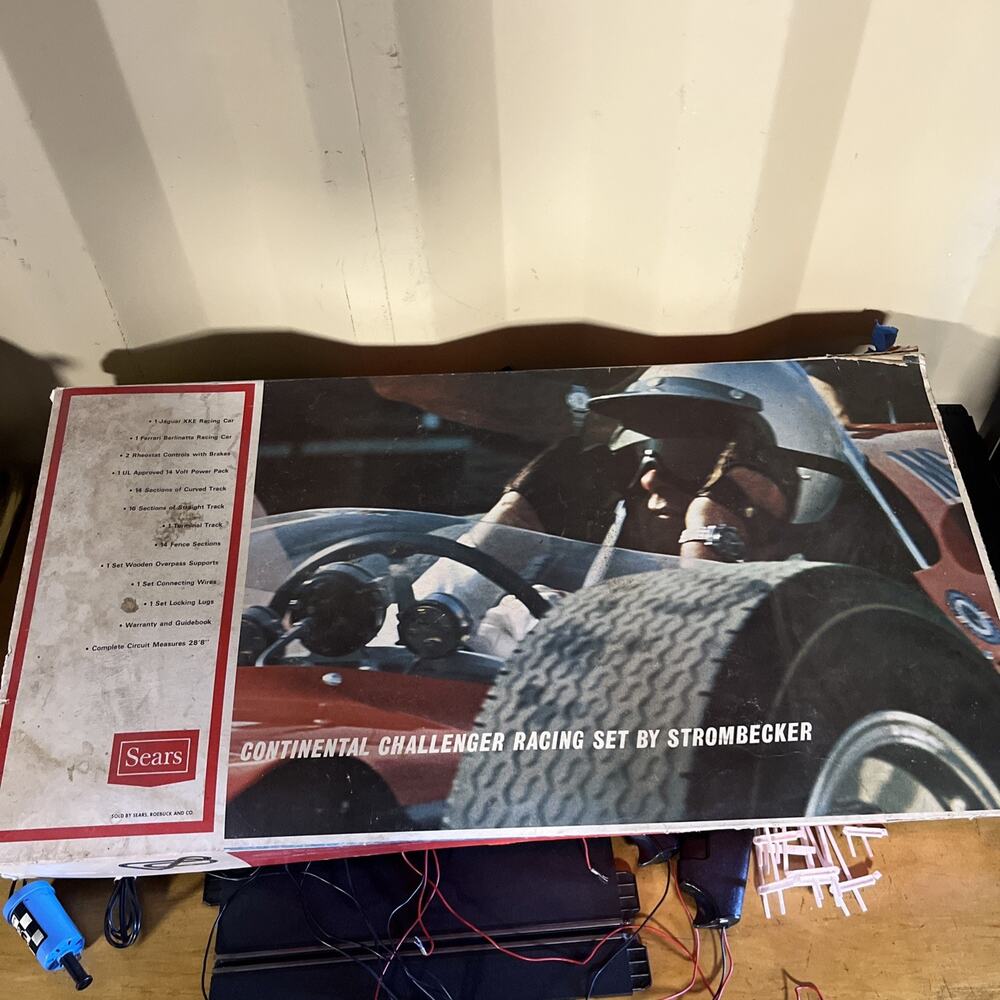 Strombecker Sears #499505 Continental Challenger Racing Set Slot Road Untested